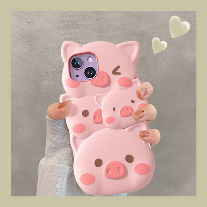 Cartoon Cute Iphone13promax Girl Heart Phone Case Apple 14 Pro12/11 Three-Dimensional Silicone Xs