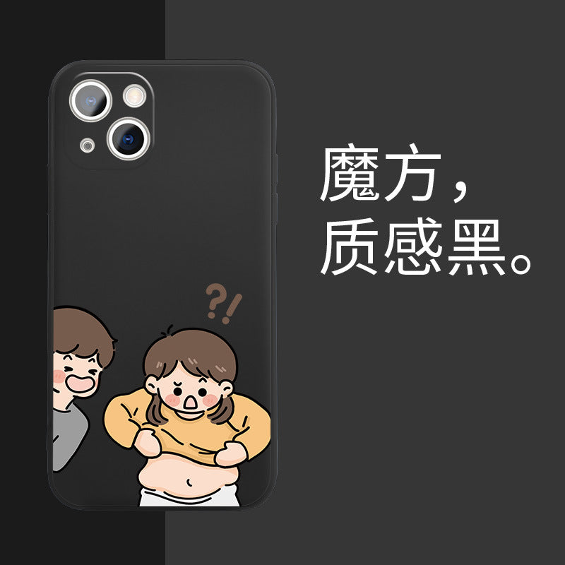 Apple 13P Couple Xs Funny 11Promax Abdominal Muscle Boys Suitable for Iphone8 Phone Case Belly Girl Xr
