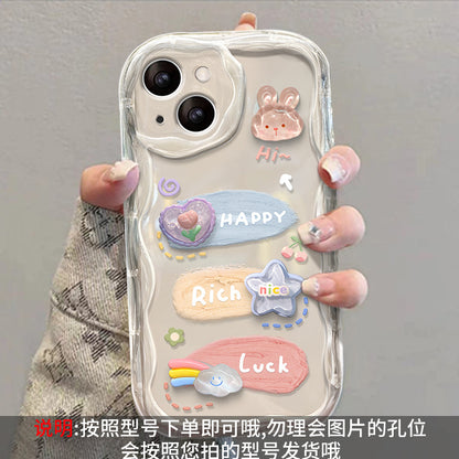 Applicable to Apple 14promax Phone Case Iphone15 New Women 11 Drop-Resistant 13/12 Transparent Xs/Xr