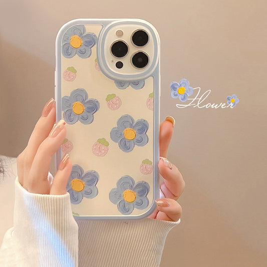 Strawberry Flower 15 Suitable for Iphone14pro Max Apple 11 Phone Case 12 Female Xr Protection 13 Sets X Generation Hair