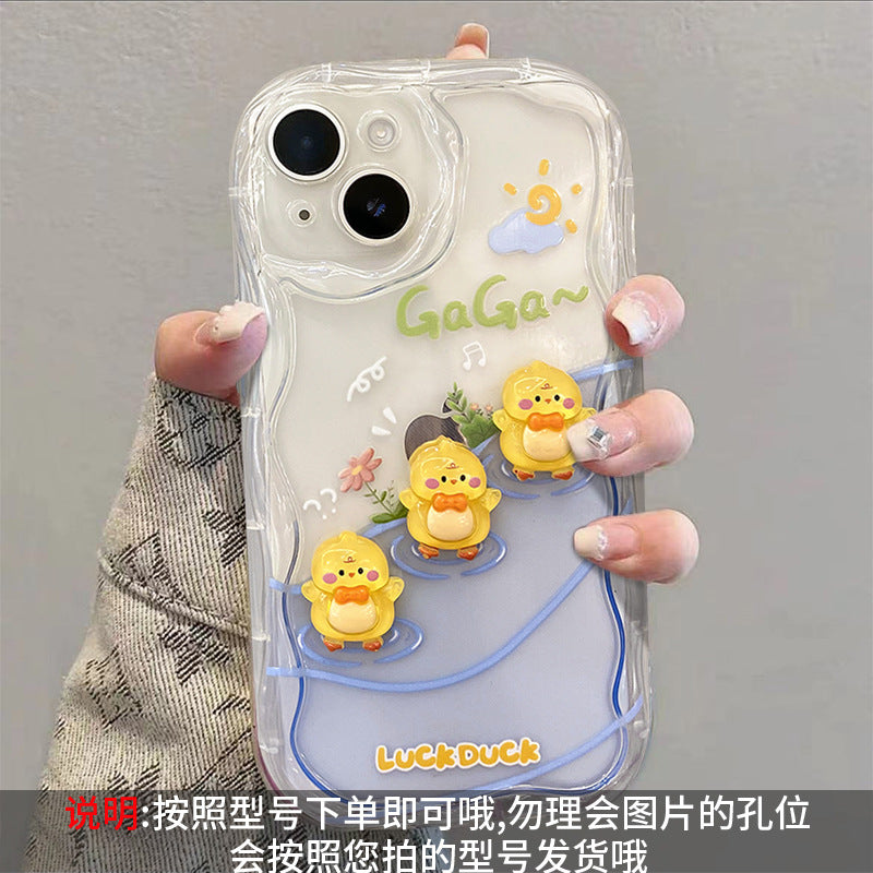 Applicable to Apple 14promax Phone Case Iphone15 New Women 11 Drop-Resistant 13/12 Transparent Xs/Xr