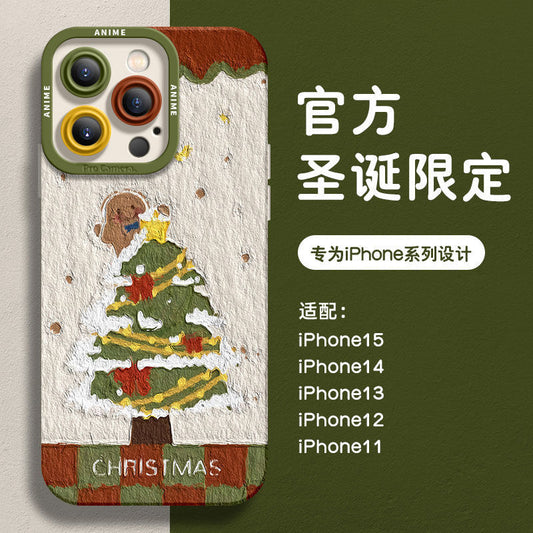 Christmas Tree Apple 15 Phone Case Iphone14promax Female 13/12/11/Xr/Drop-Resistant 8 All-Inclusive X