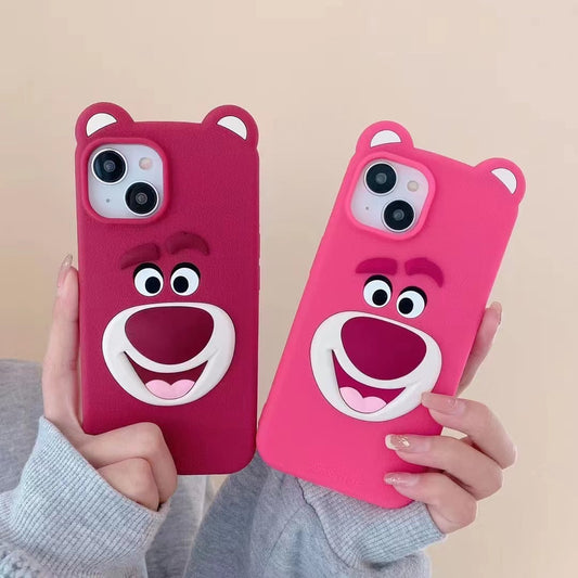 Genuine Strawberry Bear for Iphone12 Soft Case 14 Female Classic 13 Silicone Apple 15promax Phone Case