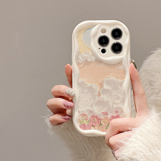 Apply Apple 14 mobile phone case 11/12 beautiful xsmax silicone iphone13 oil painting 8plus girl XS/XR