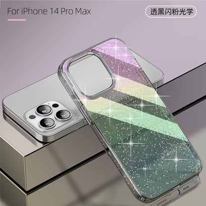 Applicable to Iphon15 Phone Case Apple 15 Optical Color Changing Magnetic Suction Protective Cover Ip14pro Drop-Resistant Electroplating Back Shell